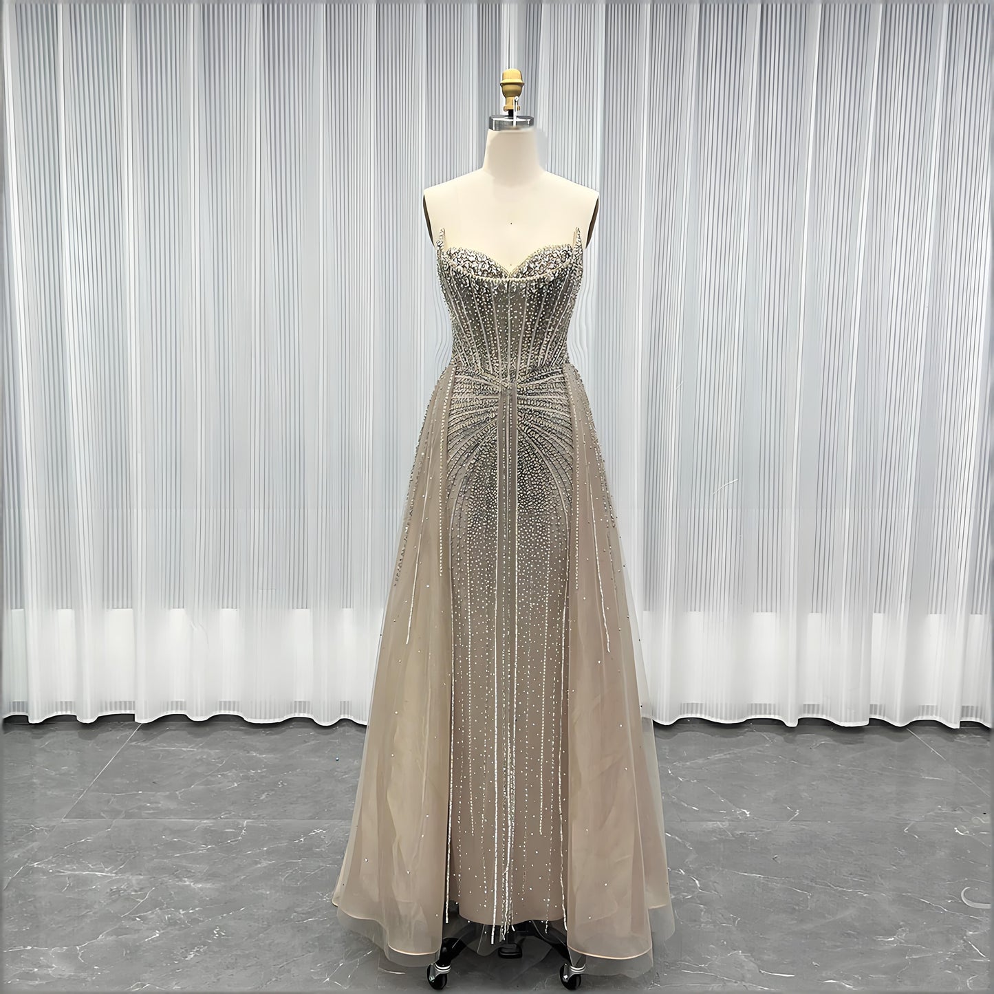 Evening Dress 004-evening dress strapless beaded party dres