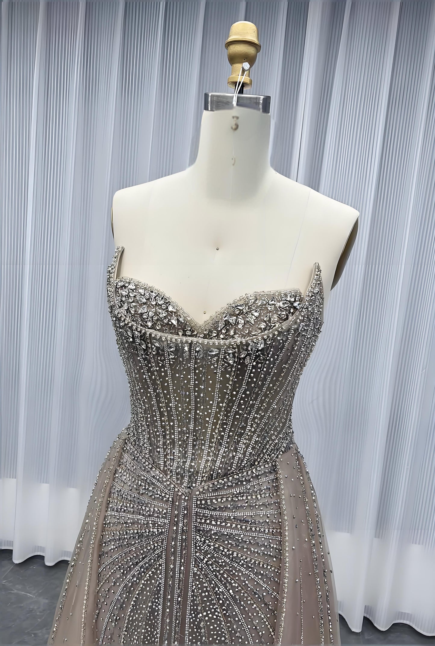 Evening Dress 004-evening dress strapless beaded party dres