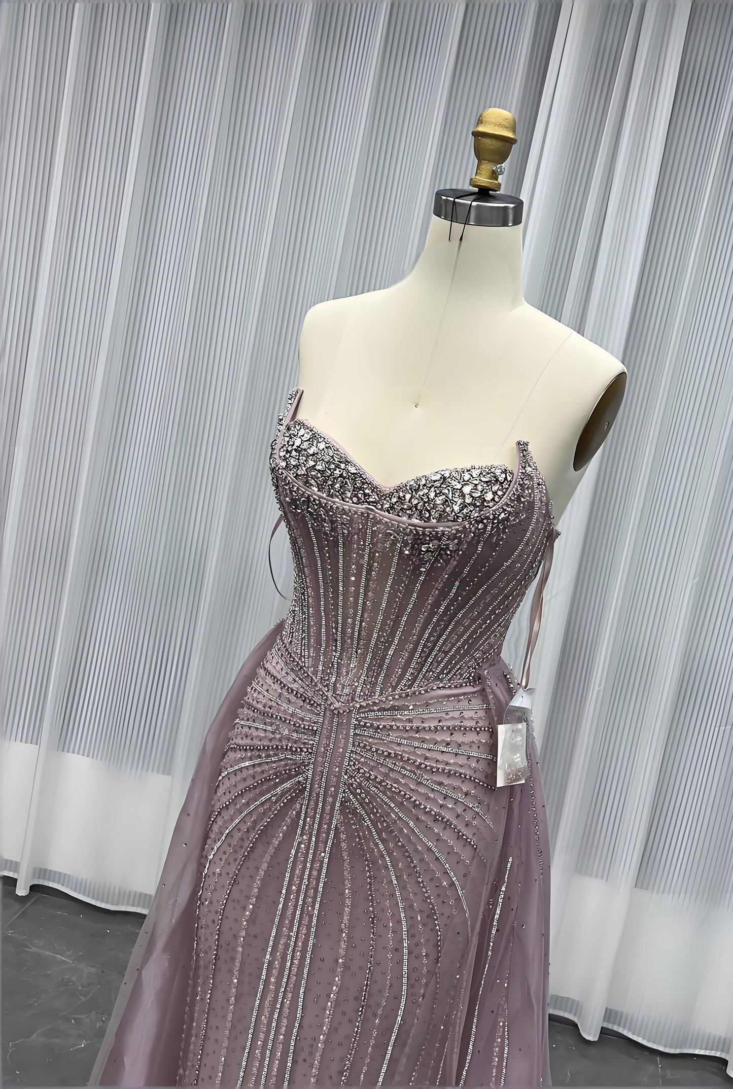 Evening Dress 004-evening dress strapless beaded party dres