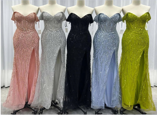 High-end Slit Evening Gown 021