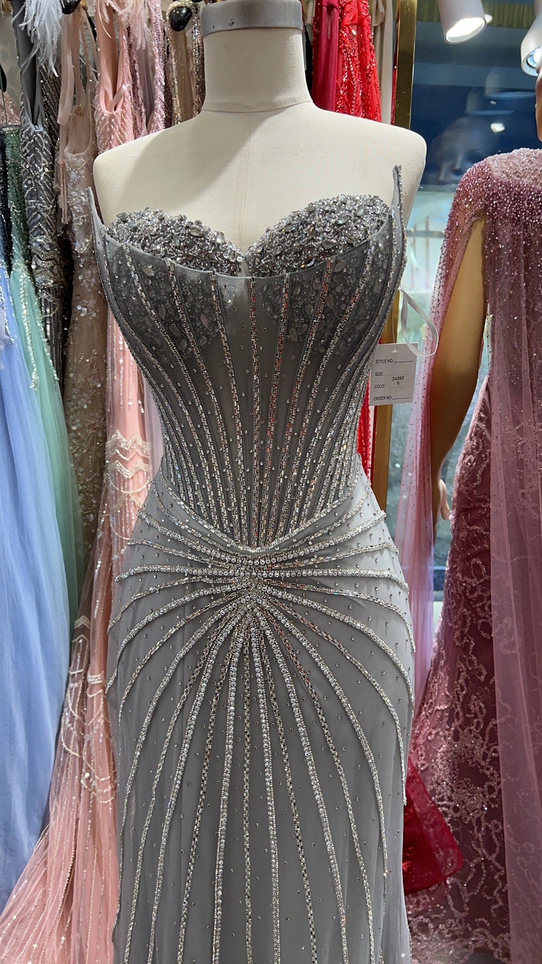 9 Color options -Luxury long Evening gown-002