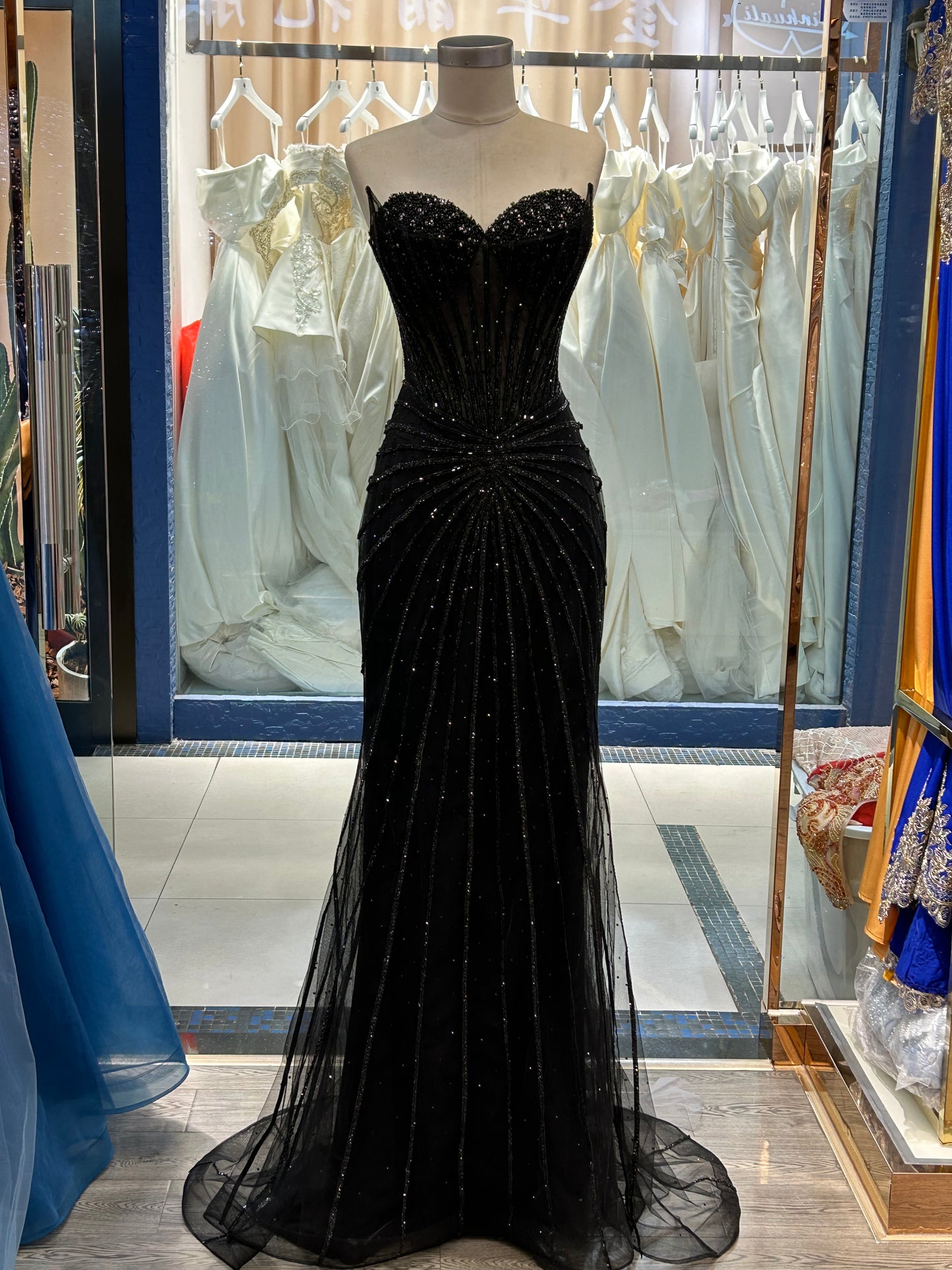 9 Color options -Luxury long Evening gown-002