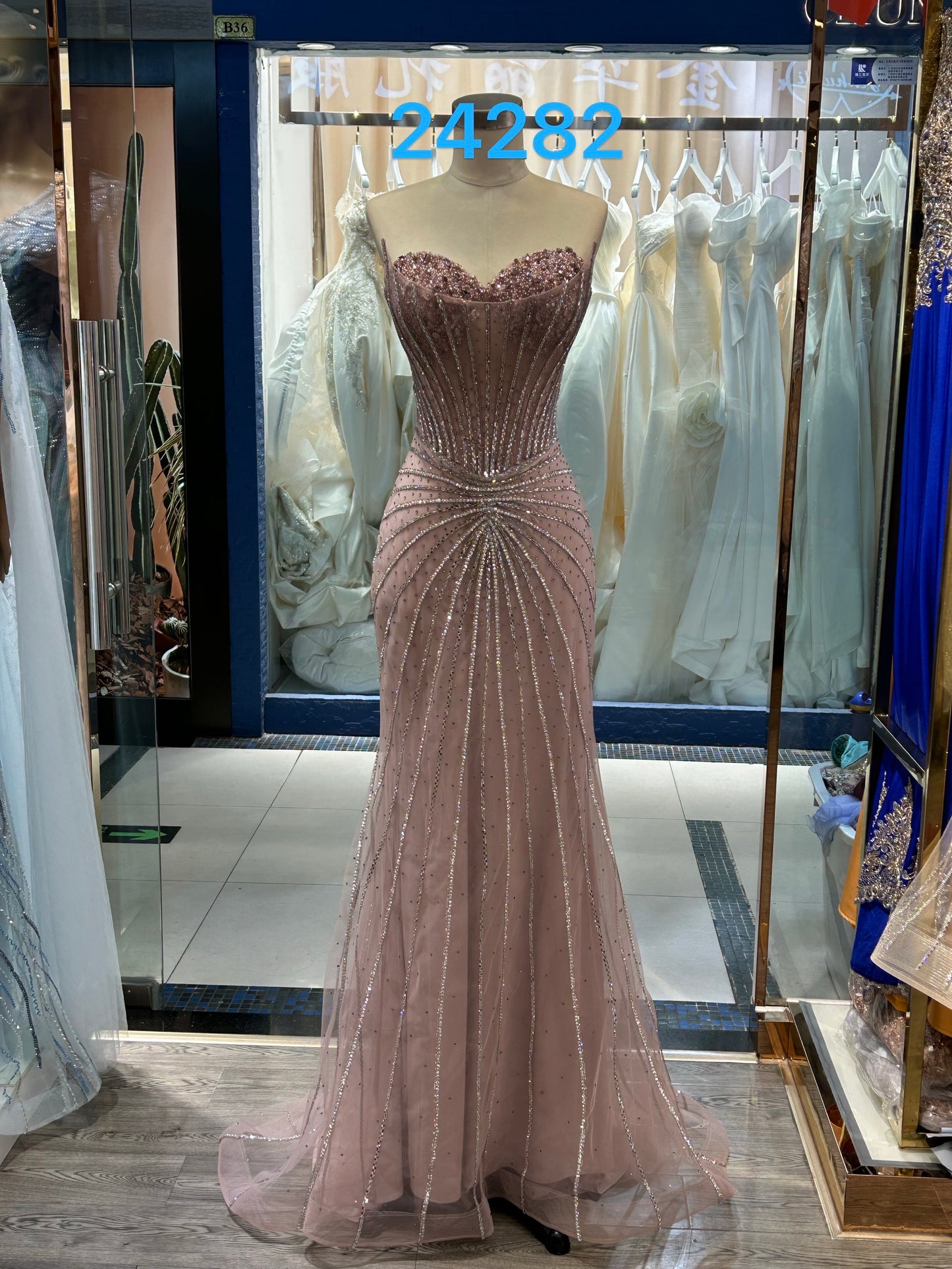 9 Color options -Luxury long Evening gown-002