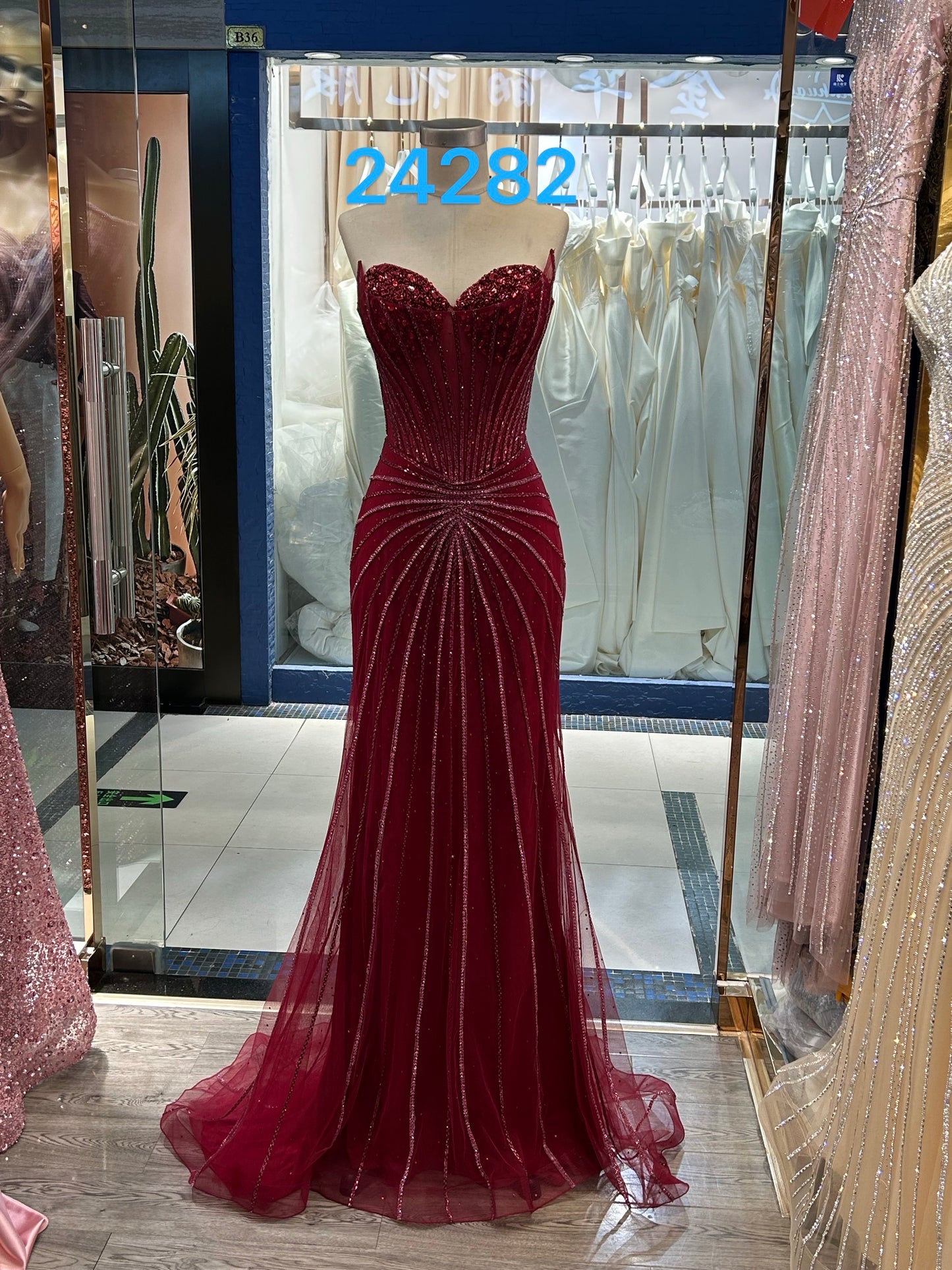 9 Color options -Luxury long Evening gown-002