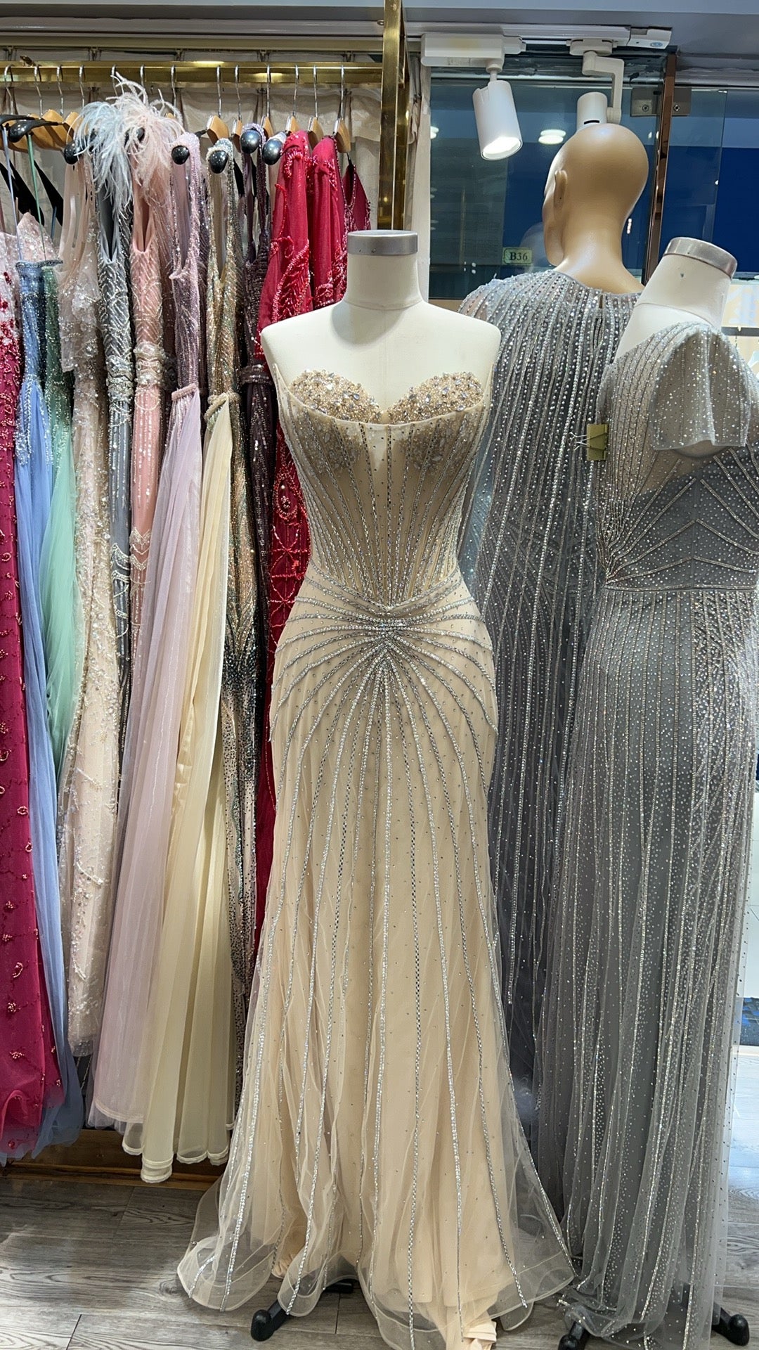 9 Color options -Luxury long Evening gown-002